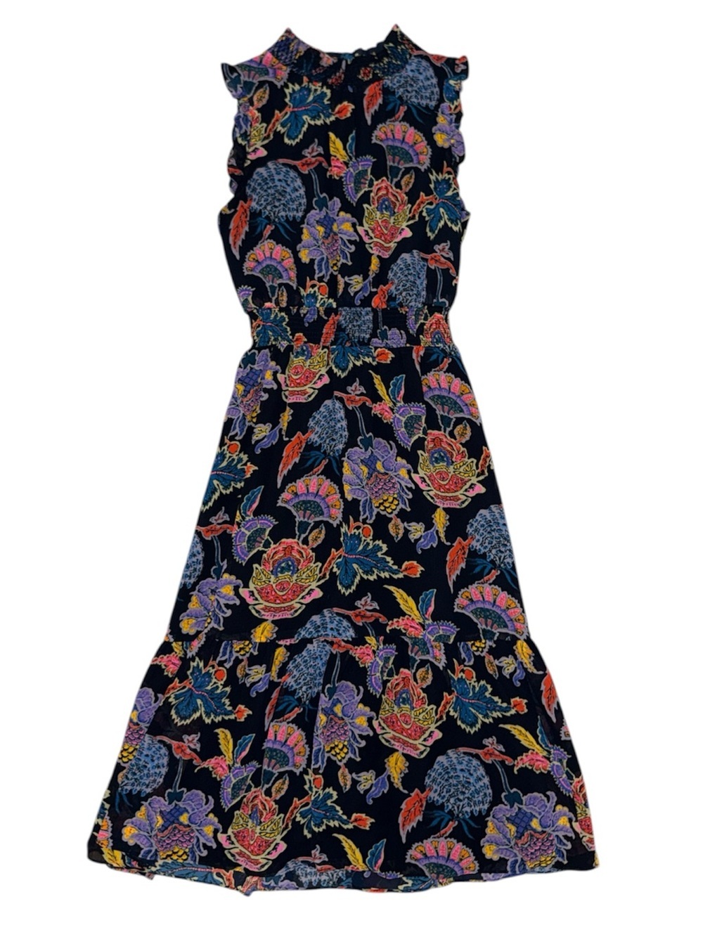 J.Crew multicolor paisley floral maxi dress women’s size XS
